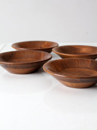 mid century walnut serving bowls set of 6