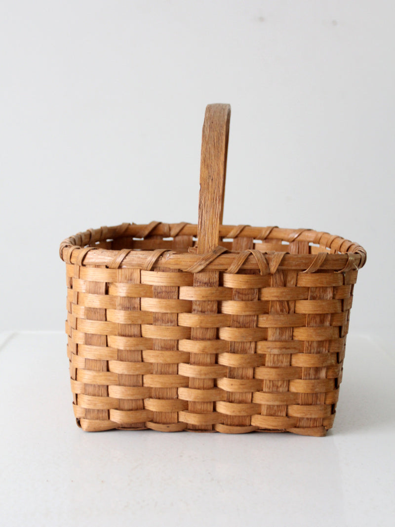 vintage splint weave basket