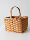 vintage splint weave basket