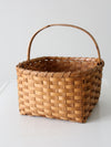 vintage splint weave basket