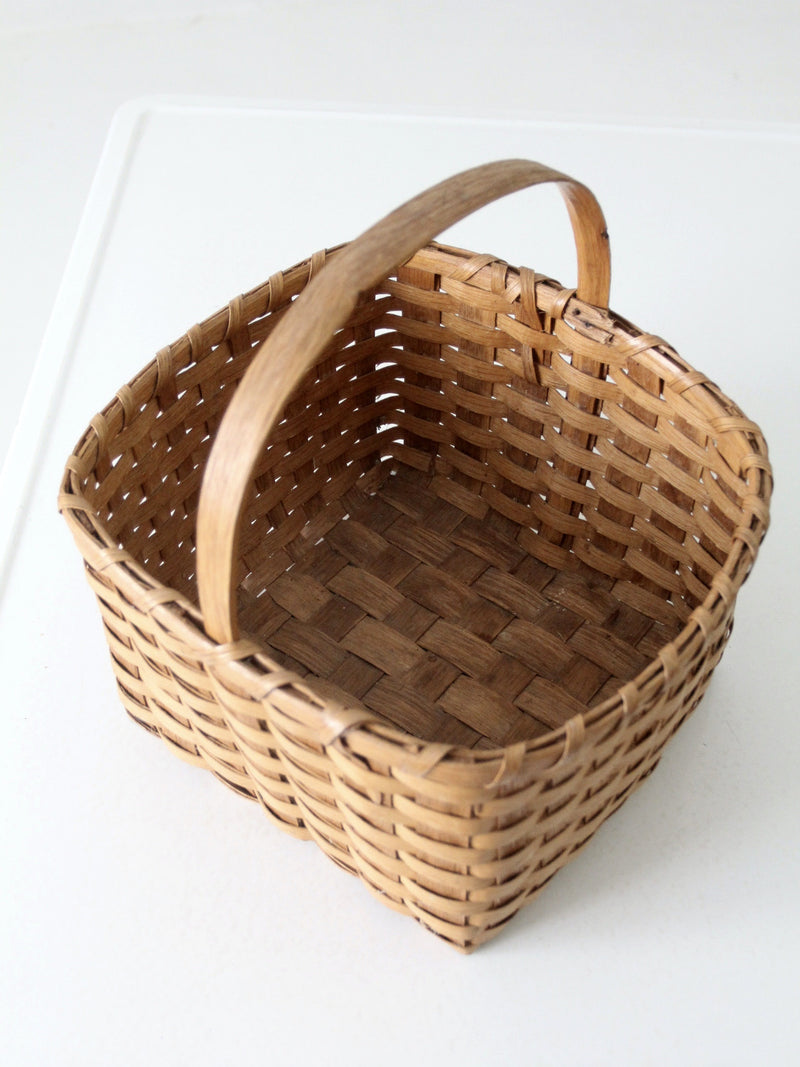 vintage splint weave basket