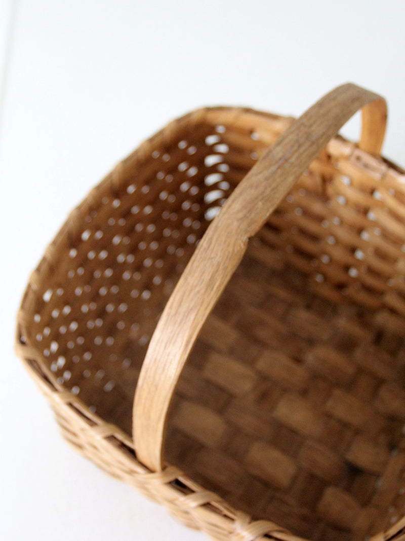 vintage splint weave basket