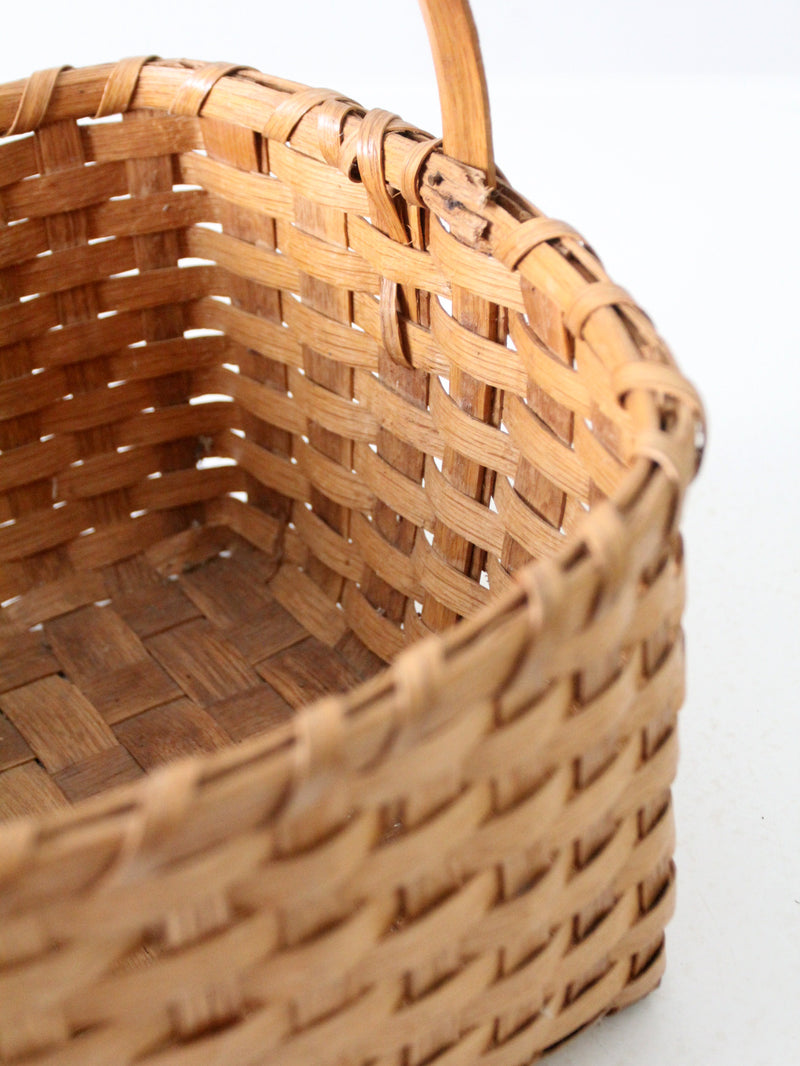 vintage splint weave basket