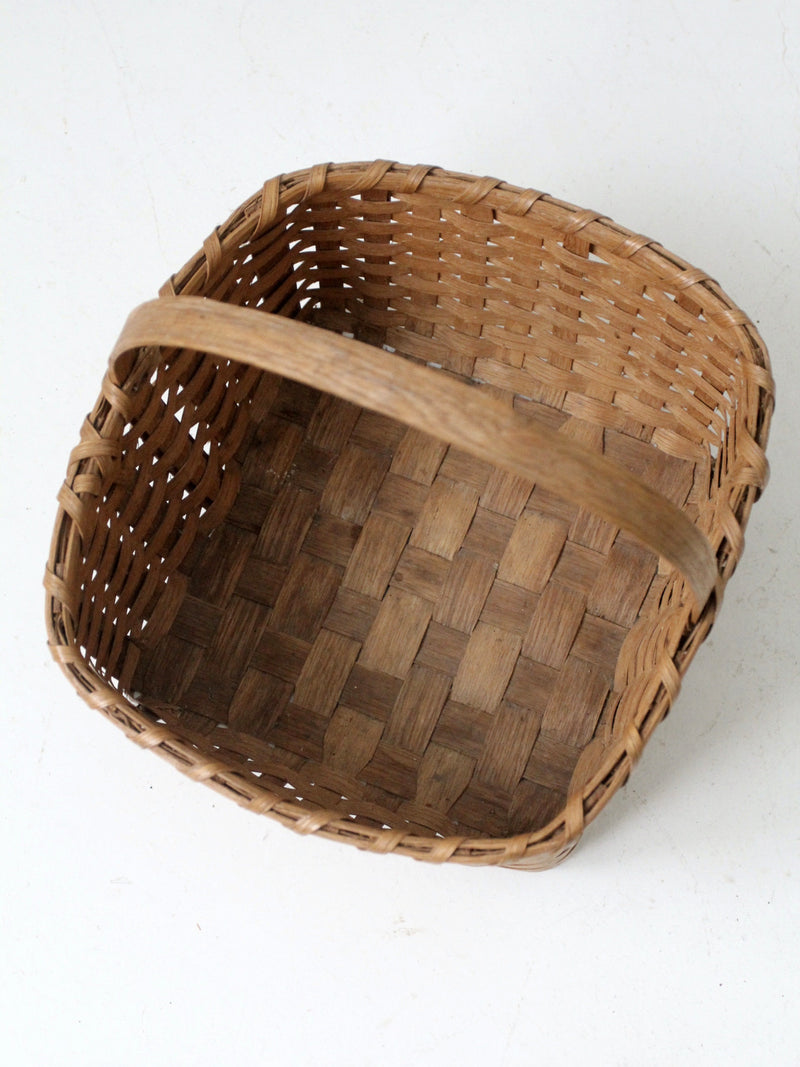 vintage splint weave basket