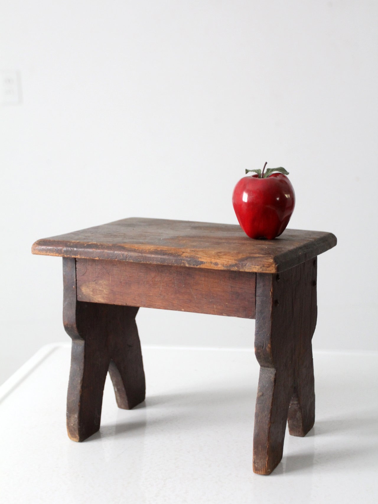 Vintage deals wooden footstool