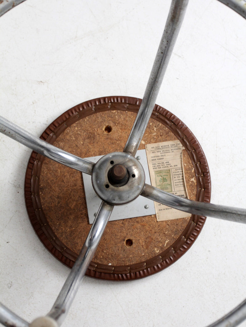 mid century UMF swivel seat stool