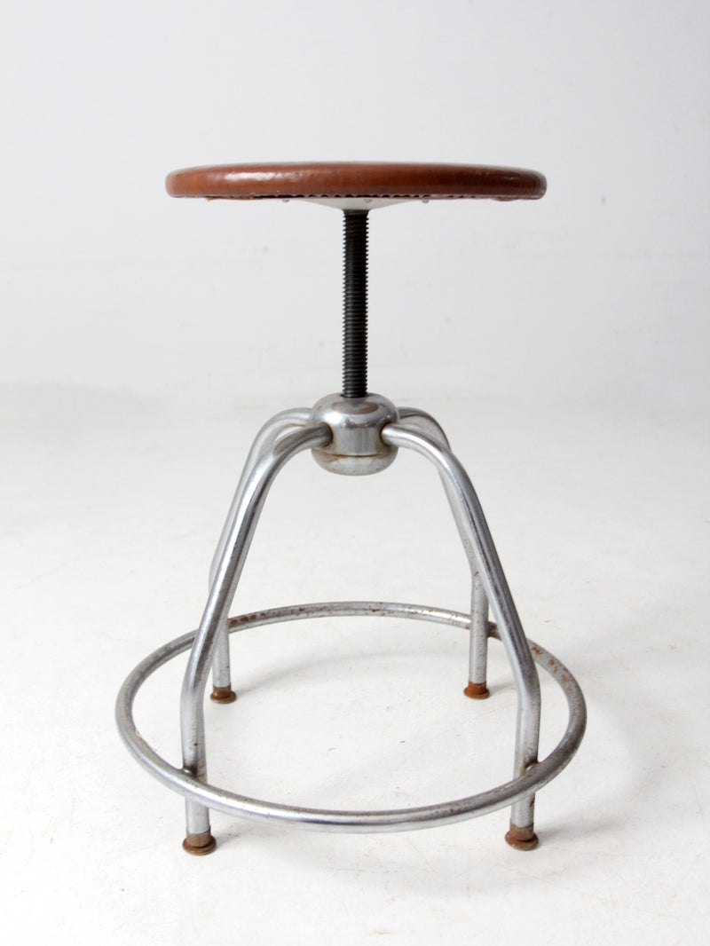 mid century UMF swivel seat stool