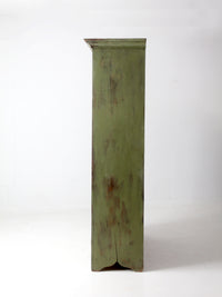 antique green painted hutch