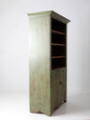 antique green painted hutch