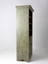 antique green painted hutch