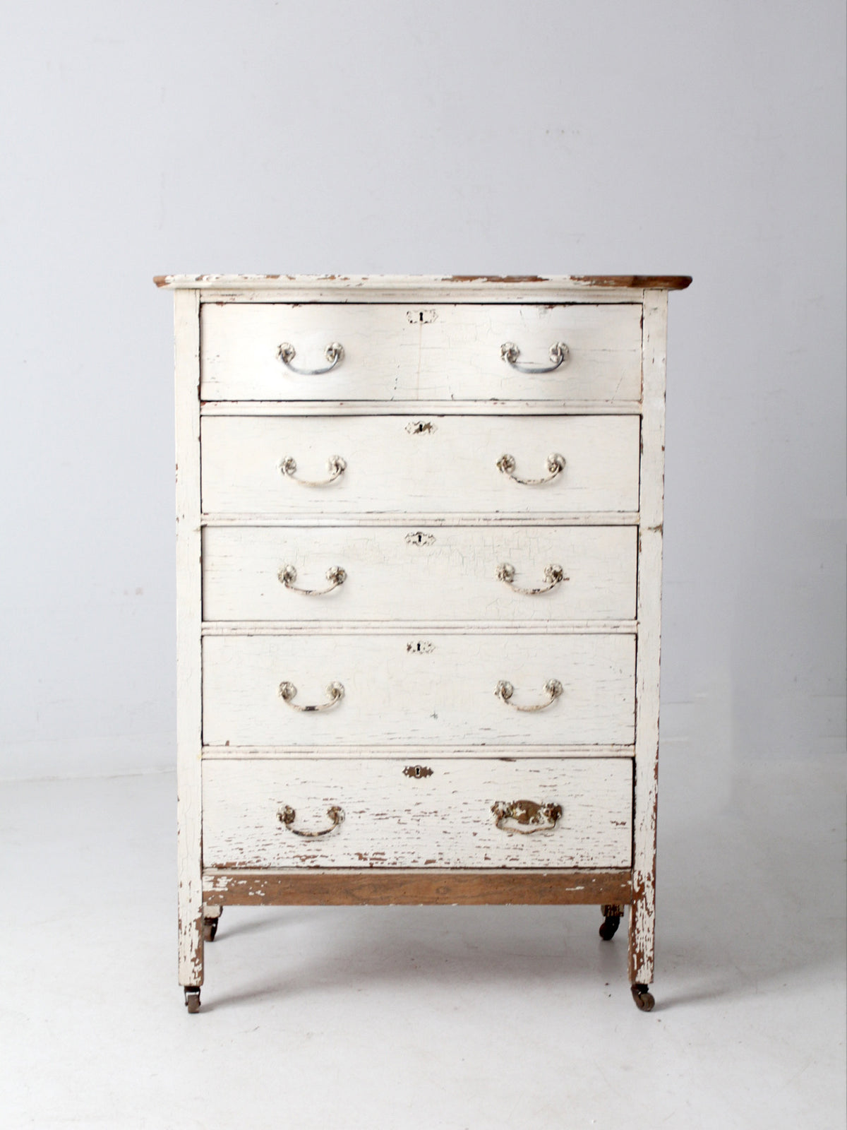 antique white highboy dresser