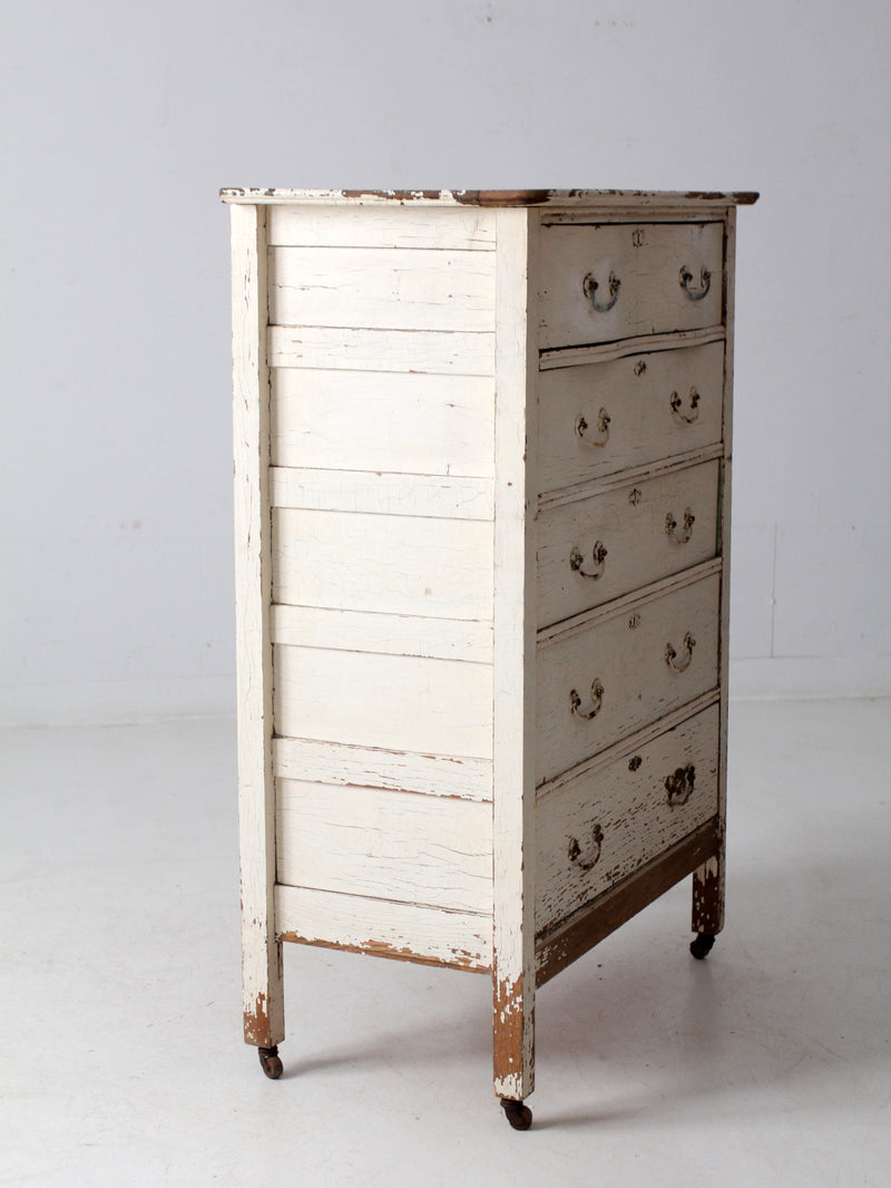 antique white highboy dresser