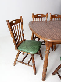 vintage Virginia House oak dining table and chair set