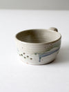 vintage studio pottery bowl with sieve