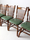 vintage Virginia House oak dining table and chair set