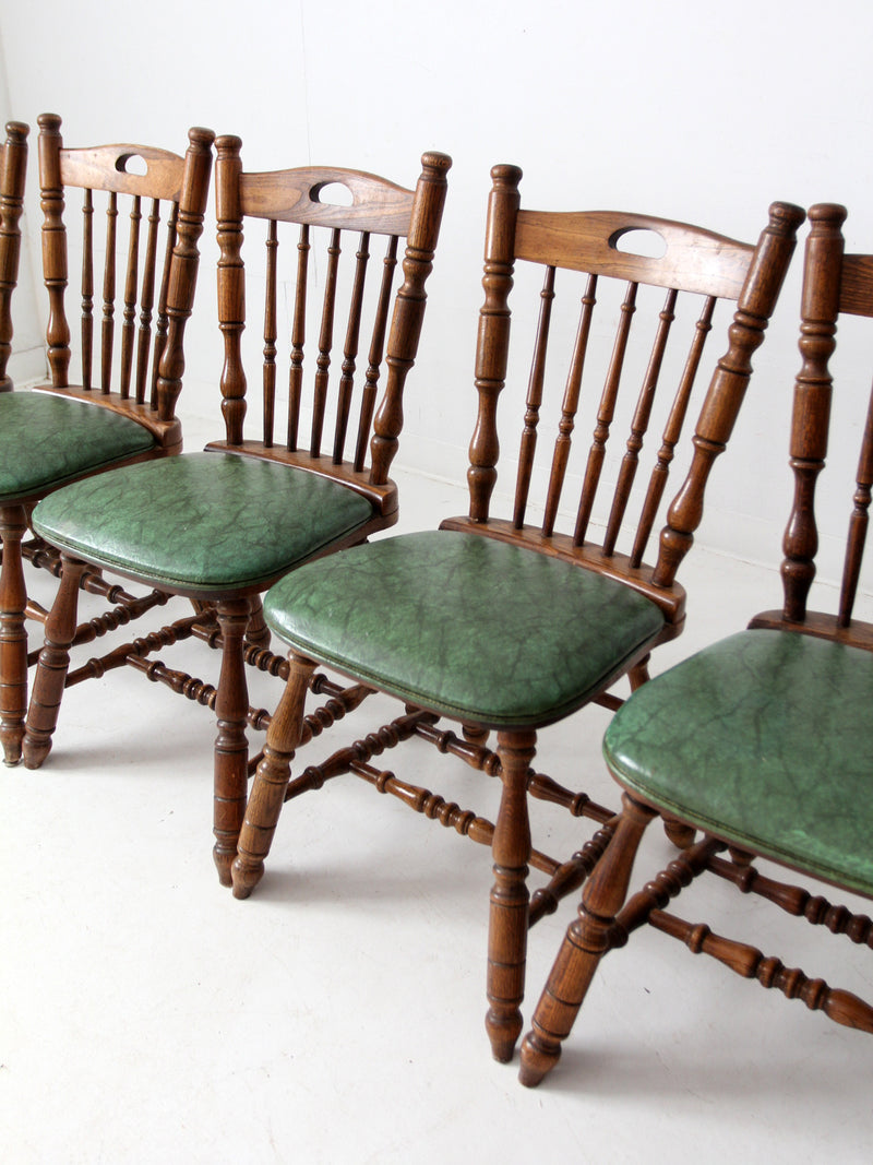 vintage Virginia House oak dining table and chair set