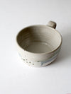 vintage studio pottery bowl with sieve