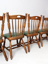 vintage Virginia House oak dining table and chair set