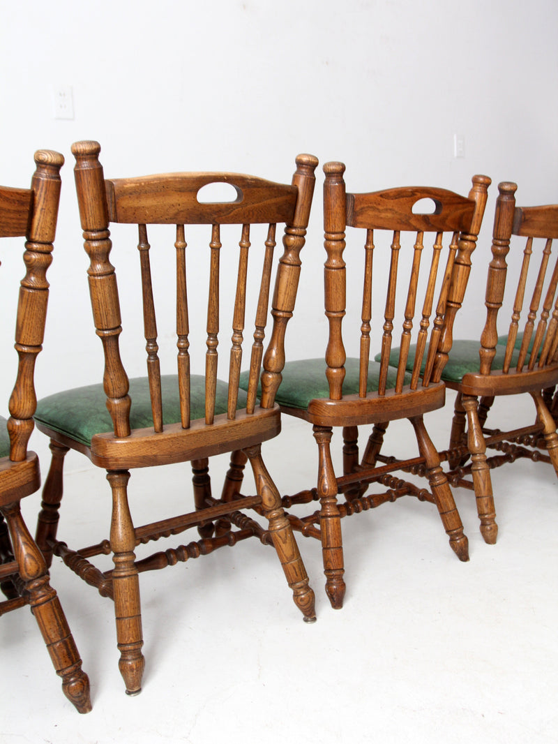 vintage Virginia House oak dining table and chair set