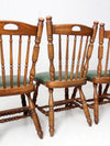 vintage Virginia House oak dining table and chair set