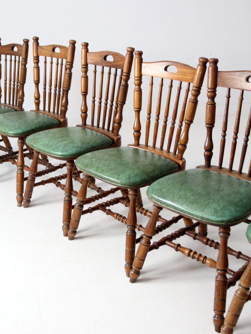 vintage Virginia House oak dining table and chair set