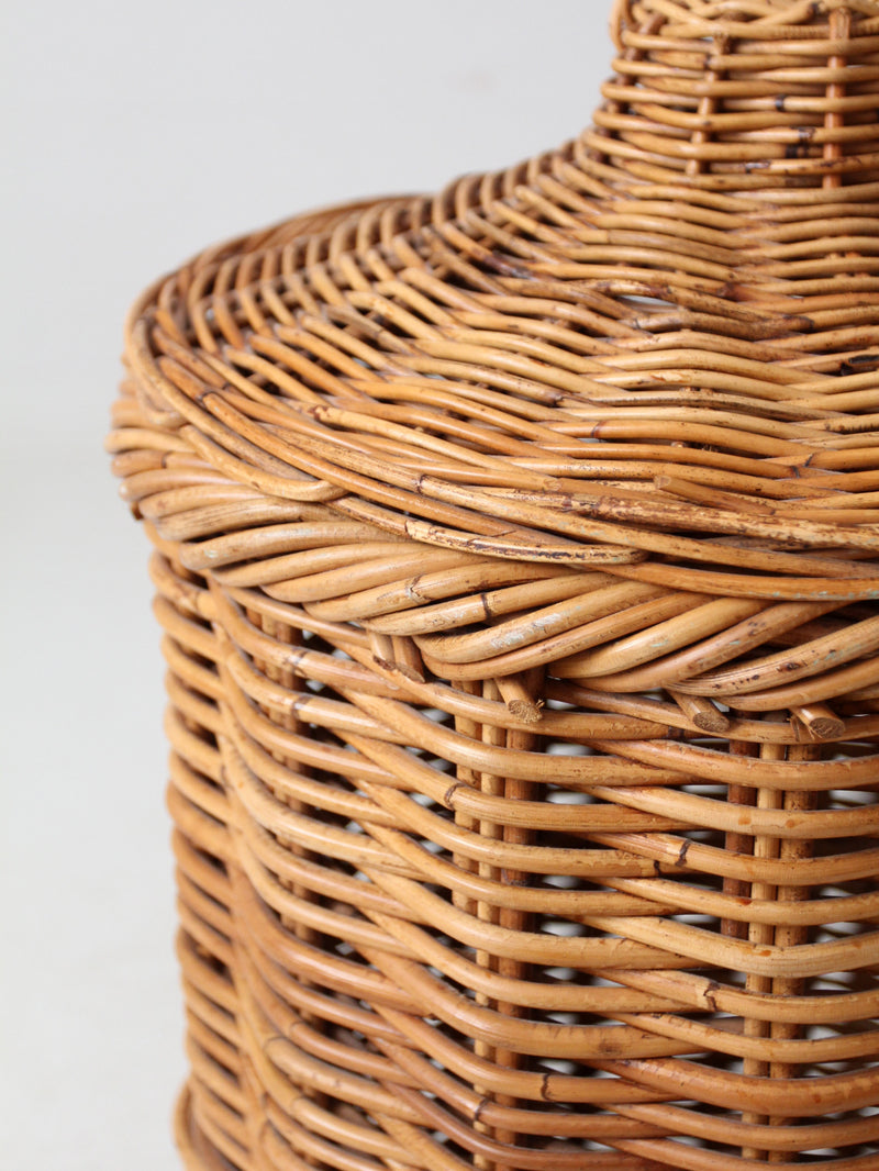 vintage rattan hamper