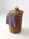 vintage rattan hamper