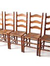 vintage rush seat ladder back chairs set of 6