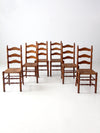 vintage rush seat ladder back chairs set of 6