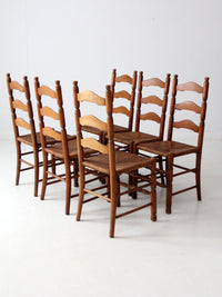 vintage rush seat ladder back chairs set of 6