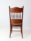 antique pressed back chair with cane seat