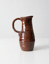 vintage 70s studio pottery pitcher