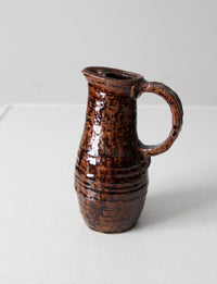 vintage 70s studio pottery pitcher