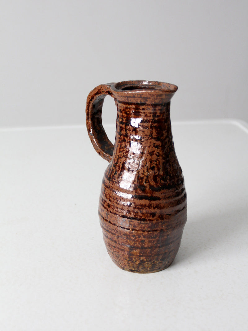 vintage 70s studio pottery pitcher