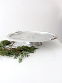 vintage Trade Continental hammered aluminum lazy susan serving tray