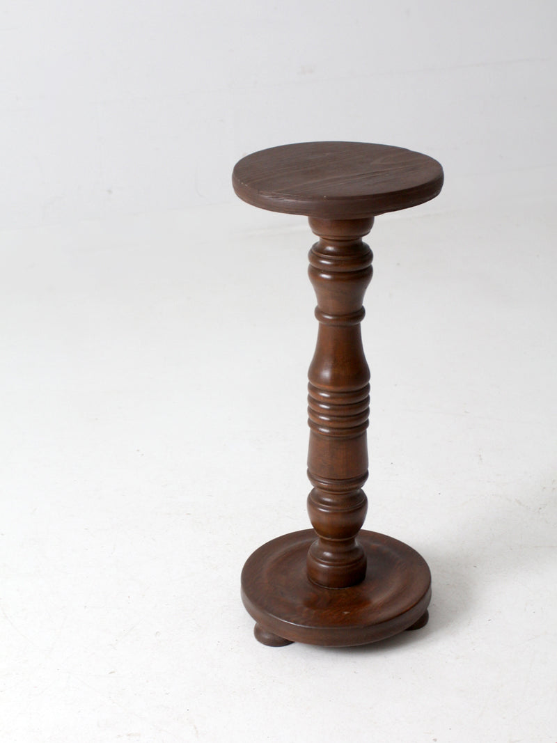 antique wooden pedestal stand