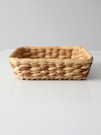 vintage square woven basket