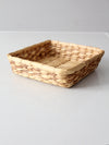 vintage square woven basket