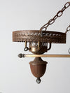 antique Victorian hanging double parlor oil lamp chandelier