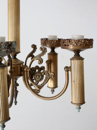 vintage candle style five arm chandelier