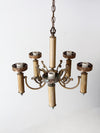 vintage candle style five arm chandelier