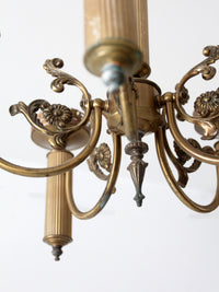 vintage candle style five arm chandelier