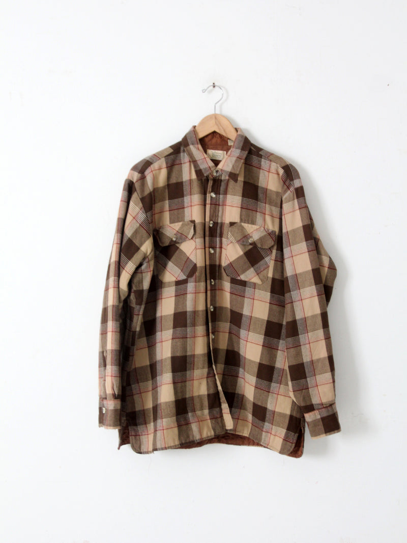 vintage Sears plaid flannel shirt jacket