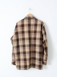 vintage Sears plaid flannel shirt jacket