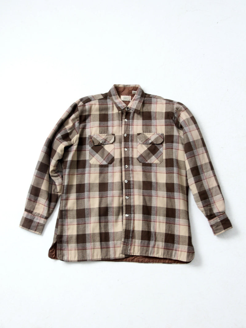 vintage Sears plaid flannel shirt jacket