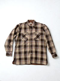 vintage Sears plaid flannel shirt jacket