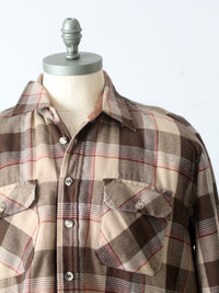 vintage Sears plaid flannel shirt jacket