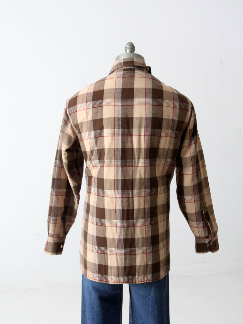 vintage Sears plaid flannel shirt jacket