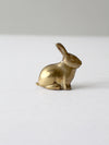 vintage brass bunny rabbit figurine