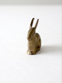 vintage brass bunny rabbit figurine